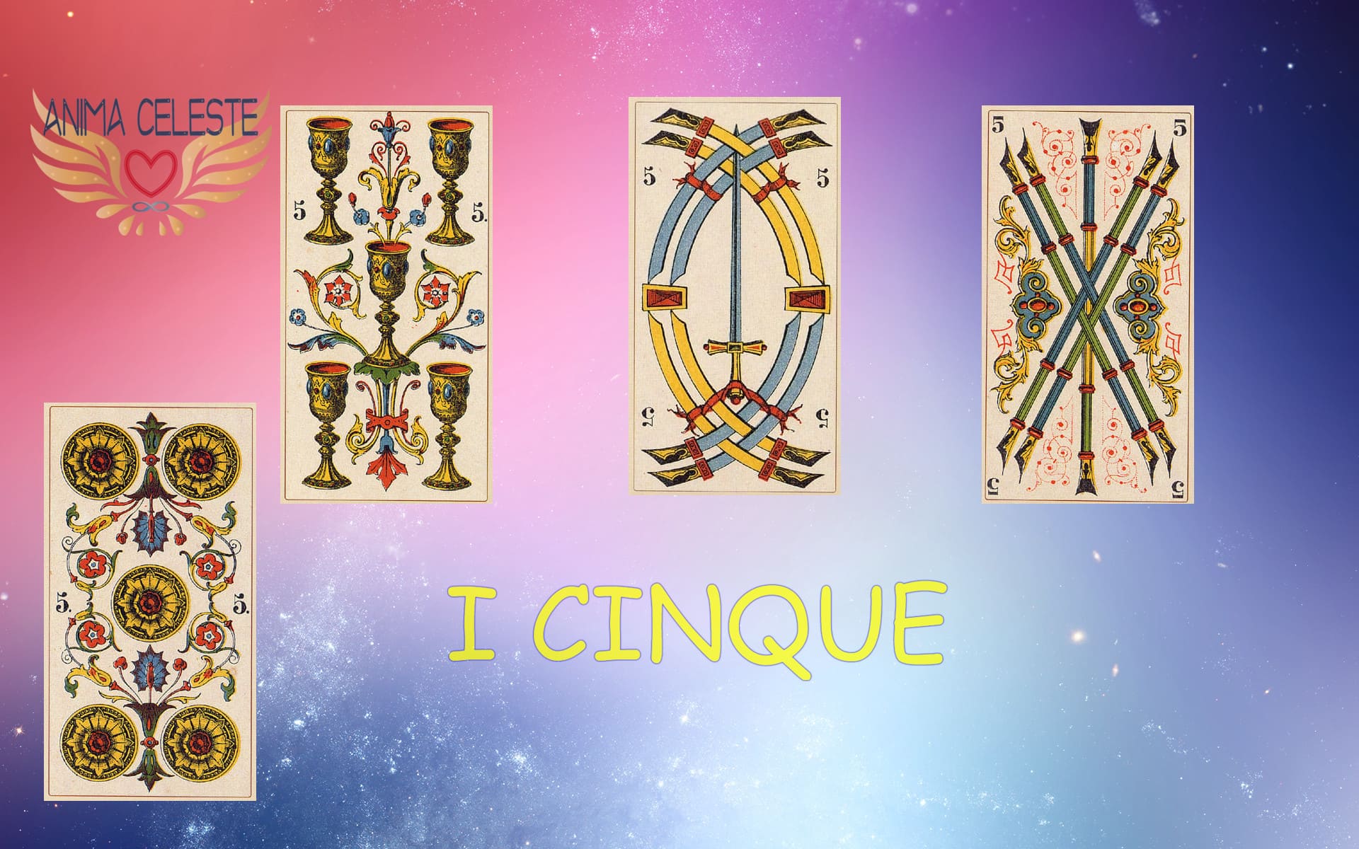 i cinque tarocchi arcani minori - www.animaceleste.it