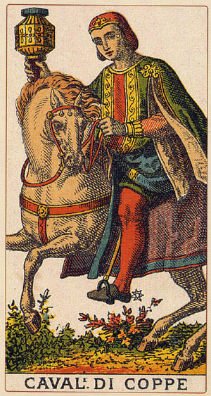 cavaliere coppe - Tarocchi Arcani minori - www.animamceleste.it